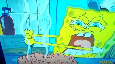 Sponge cries over a freakin spatula - YouTube