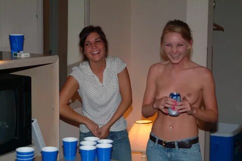 Naked beer pong