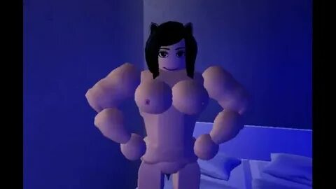 Huge Roblox Muscle Furry Girl Flexing and Dancing - Horny4as