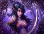 Night Elf Night elf, Warcraft art, Female elf