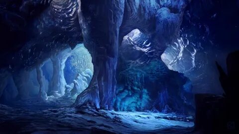 Glacier Cave Fantasy art landscapes, Fantasy landscape, Envi