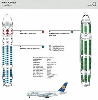 Lufthansa A380 Airbus, Seating plan, Qantas airlines