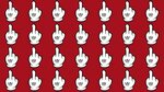 red background, middle finger, pattern, cartoon - wallpaper 