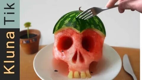 CARVING & EATING a watermelon SKULL!!! - KLUNATIK (2020) - A