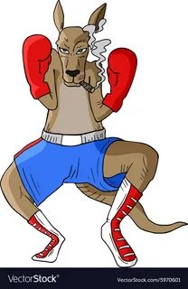 Boxing kangaroo Royalty Free Vector Image - VectorStock