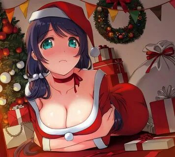 Anime girl christmas big boobs