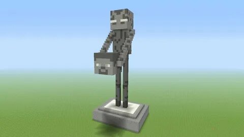 Minecraft Tutorial: How To Make A STONE ENDERMAN Statue!! - 