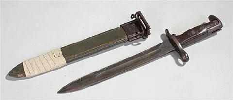 Sold Price: World War II U.S. knife bayonet, 25cm blade stam