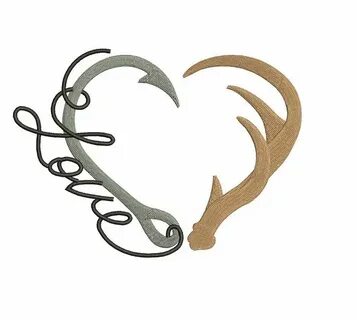 Fishing Hooks With Antlers Hunting Love Filled Machine Etsy 