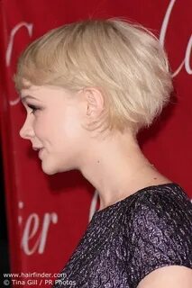 Carey Mulligan wearing her hair clipped up close in the back