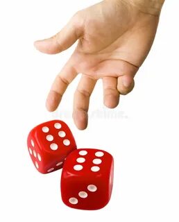 Red Dice Showing 6 and 5 Isolated Stock Photo - Image of gam