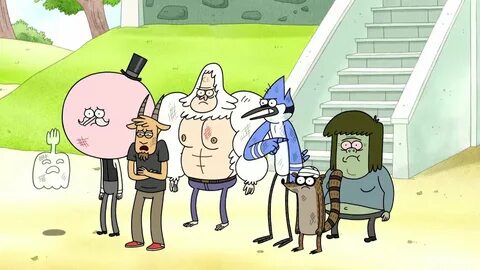 Regular Show - Muscle Man Sleep Fighting All The Park Worker