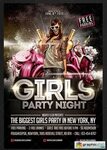 Girls Party Night Flyer Template " Free Download Vector Stoc
