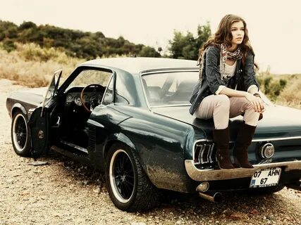 Обои автомобиль, форд, мустанг, девушка, ford, mustang, girl