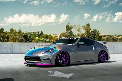 Holographic Wrapped & Bagged Lady Driven Nissan 370z Z34 w/ 