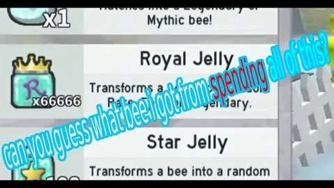 Using ALL 66666 royal jelly on a cursed bee... able to guess
