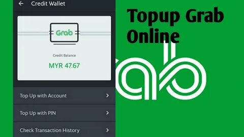 How to topup grab driver credit wallet online - YouTube
