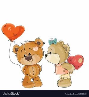 Vector illustration of a brown teddy bear holding in its paw