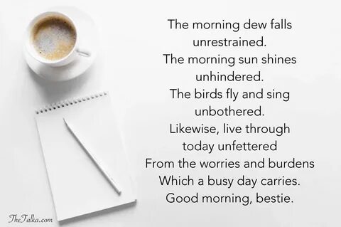 Sweet Good Morning Poems For Girlfriend - TheTalka