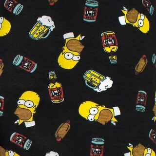 The Simpsons Mens Homer Simpson Pyjamas Nightwear Clothing