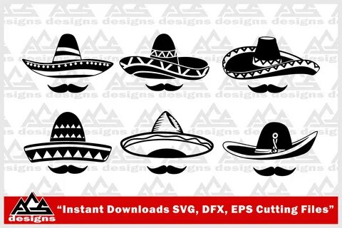 Sombrero Clipart Dxf Hat Sombrero Cut Files For Silhouette S