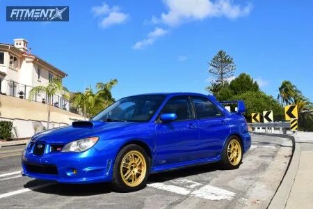 2006 Subaru WRX STI with 17x8 Wheels Fitment Industries