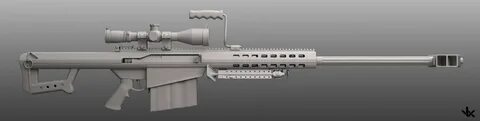 Stu Dearnaley - 3D Model of a Barrett .50 cal rifle