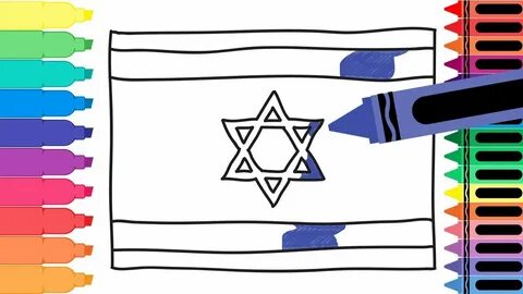 How to Draw Israel Flag - Drawing the Israeli Flag - Colorin