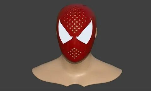 Spiderman Scarlet Faceshell ps4 3D model 3D printable CGTrad