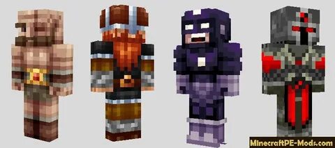 Warrior Skins Pack For Minecraft PE 1.19.2, 1.18.32