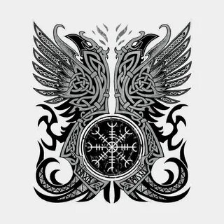 Huginn & Muninn, Odin's Ravens in 2022 Viking tattoos, Vikin