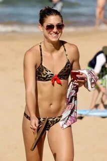 ALEX MORGAN in Leopard Print Bikini on the Beach in Hawaii -