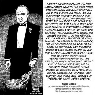 RT @ReignOfApril: Marlon Brando discussing why he refused th