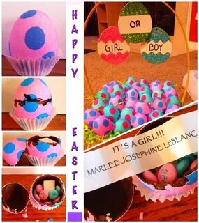 Baby Gender Reveal for Easter!! Gender reveal party games, E