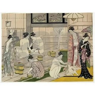 asian geisha bathhouse Acrylic Double-wall Tumbler by Glitte