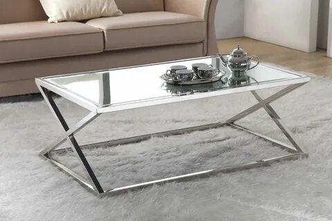 Image of: Furniture Metal Glass Coffee Table Ideas Silver Re
