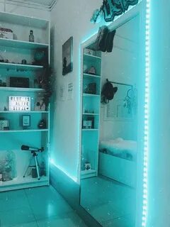 #turquoise #бирюзовый #aesthetic #эстетика #room #neon #неон
