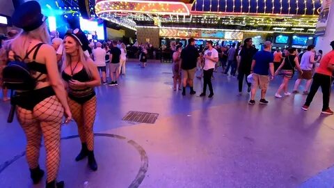 fremont street las vegas evening and night scenes - YouTube