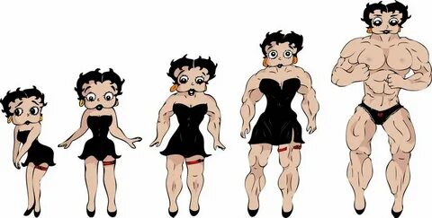 Betty Boop Muscle Growth Sequence by kimenguman on DeviantAr