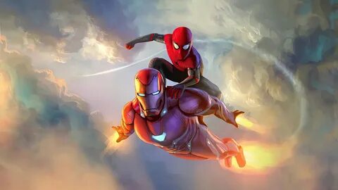2048x1152 Iron Man Spider Man Come Together 2048x1152 Resolu