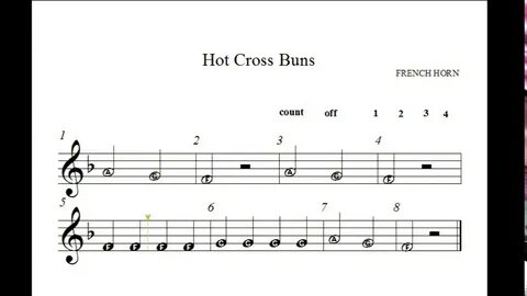 HVB French Horn Hot Cross Buns High - YouTube