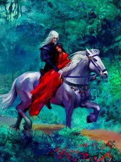 Download 768x1024 Knight And Princess, Forest, Horse, Plants