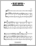 Blue Bayou (Linda Ronstadt) by J. Melson - sheet music on Mu