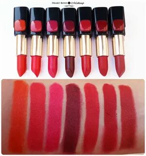 LOreal Collection Star Red Lipsticks Swatches & Review: Pure