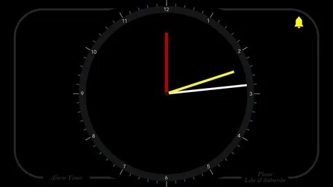 8 Hour Analog Clock Timer & Alarm 1080p Countdown - YouTube