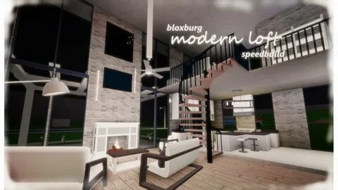 Roblox : Bloxburg modern loft house speedbuild 70k - YouTube