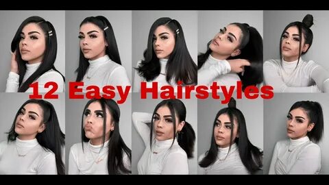 12 Easy Hairstyles ✨ - YouTube