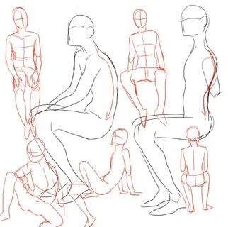 sitting down reference Dibujo de posturas, Tutorial de anato