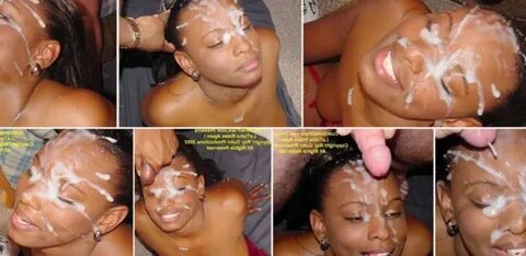 Collage - Ebony Blowjob Bukkake - Nuded Photo