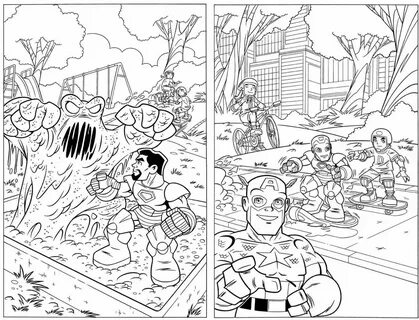 Super Hero Squad Show Coloring Lesson Kids Coloring Page - C